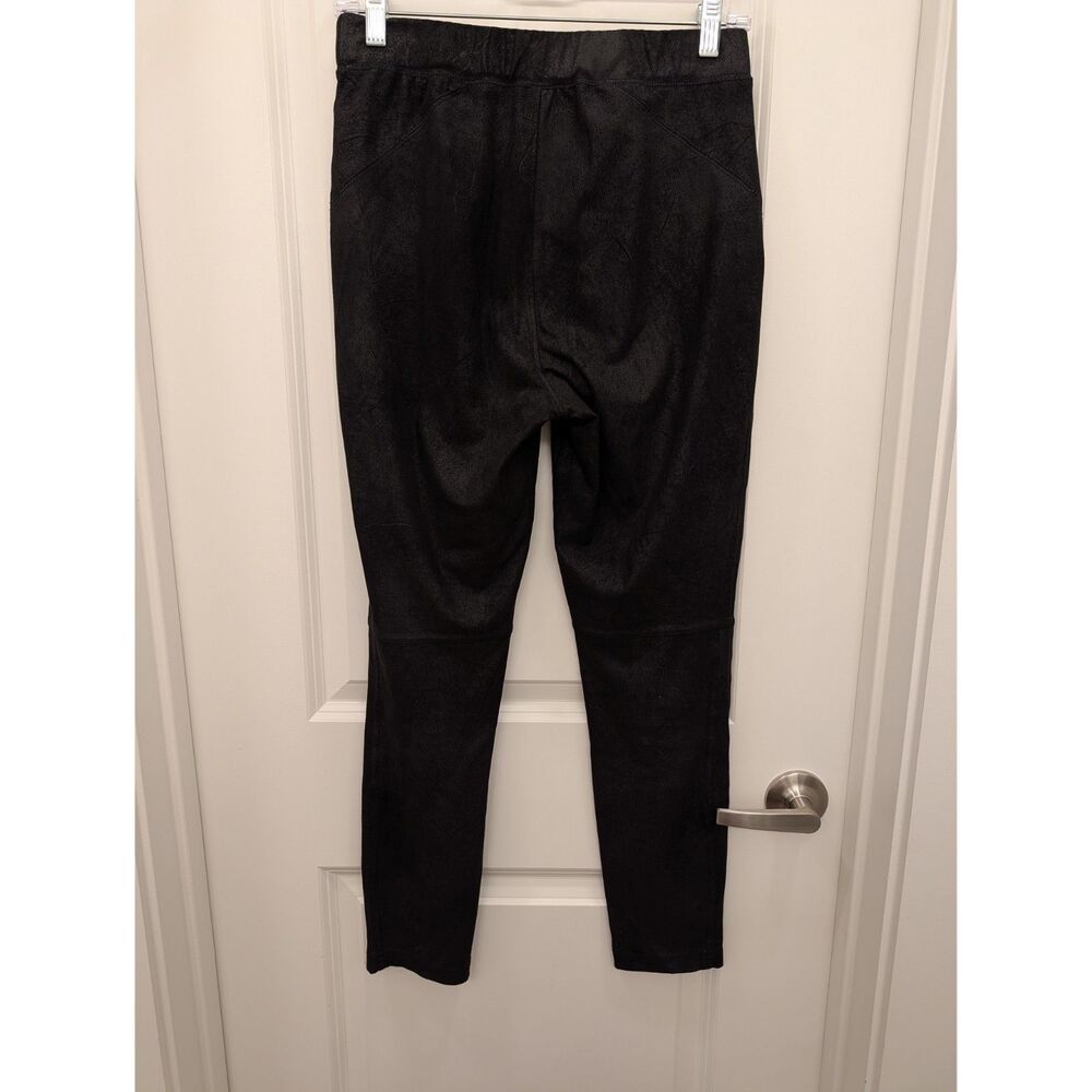 Free People Womens Small Black Faux Suede Moto Leggings Pull On Pants